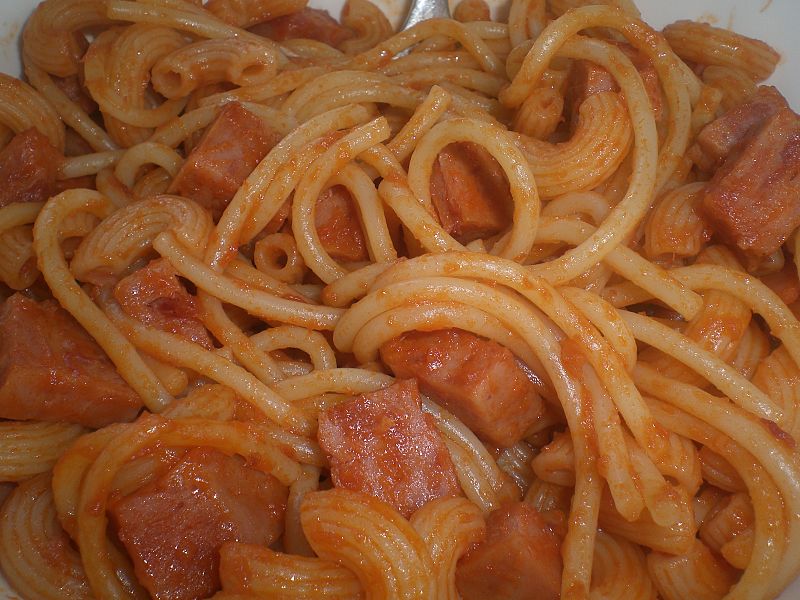 9-sweet potato spaghetti with meat sauce