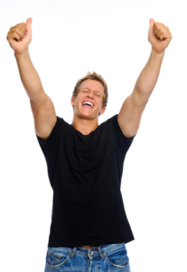 Drilldoggy's Top 5 Body Weight Workouts Victorious happy man